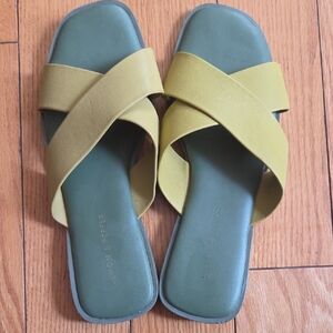 Elegant Olive and Mustard Women's Sandals